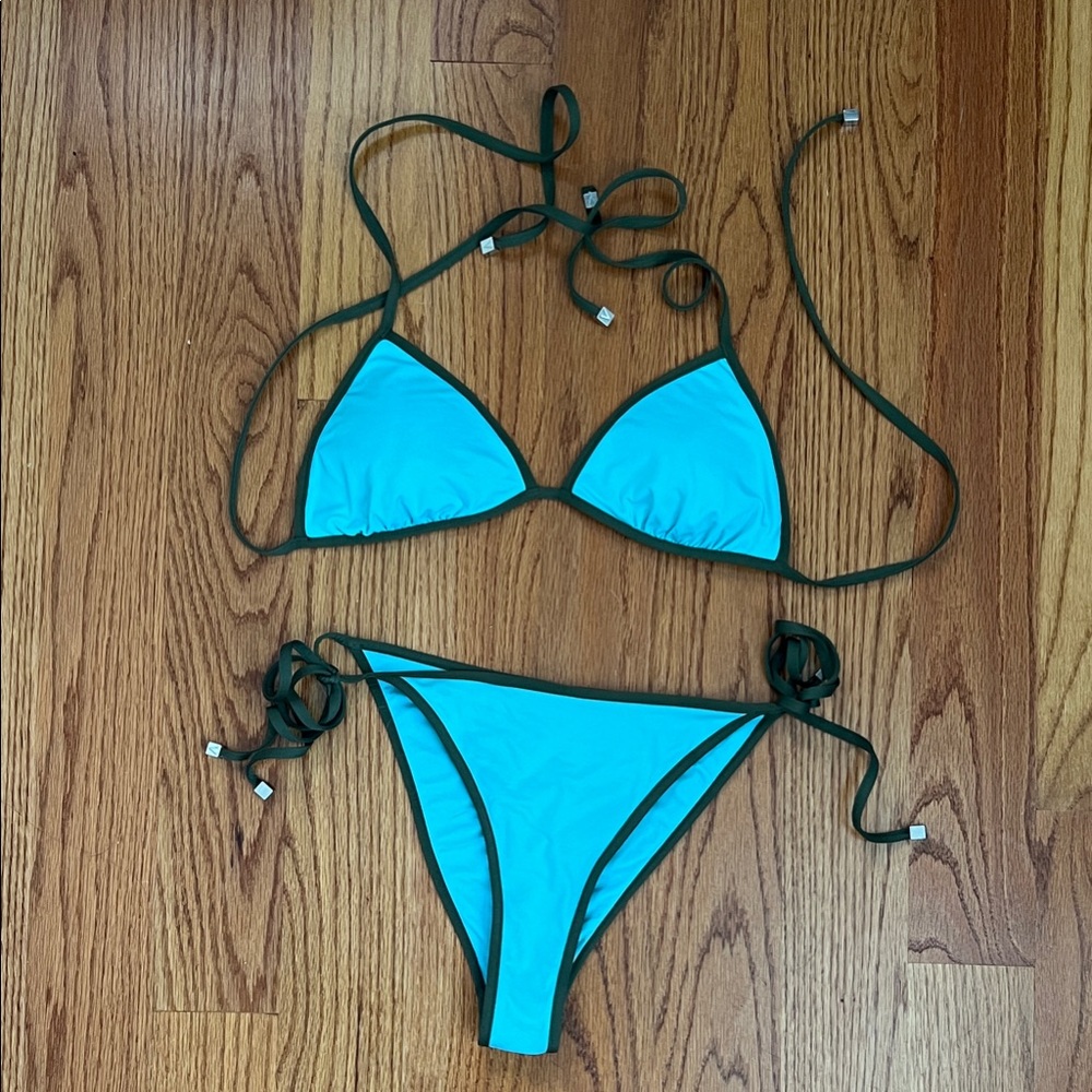 Victoria's Secret Aqua and Dark Green Bikini